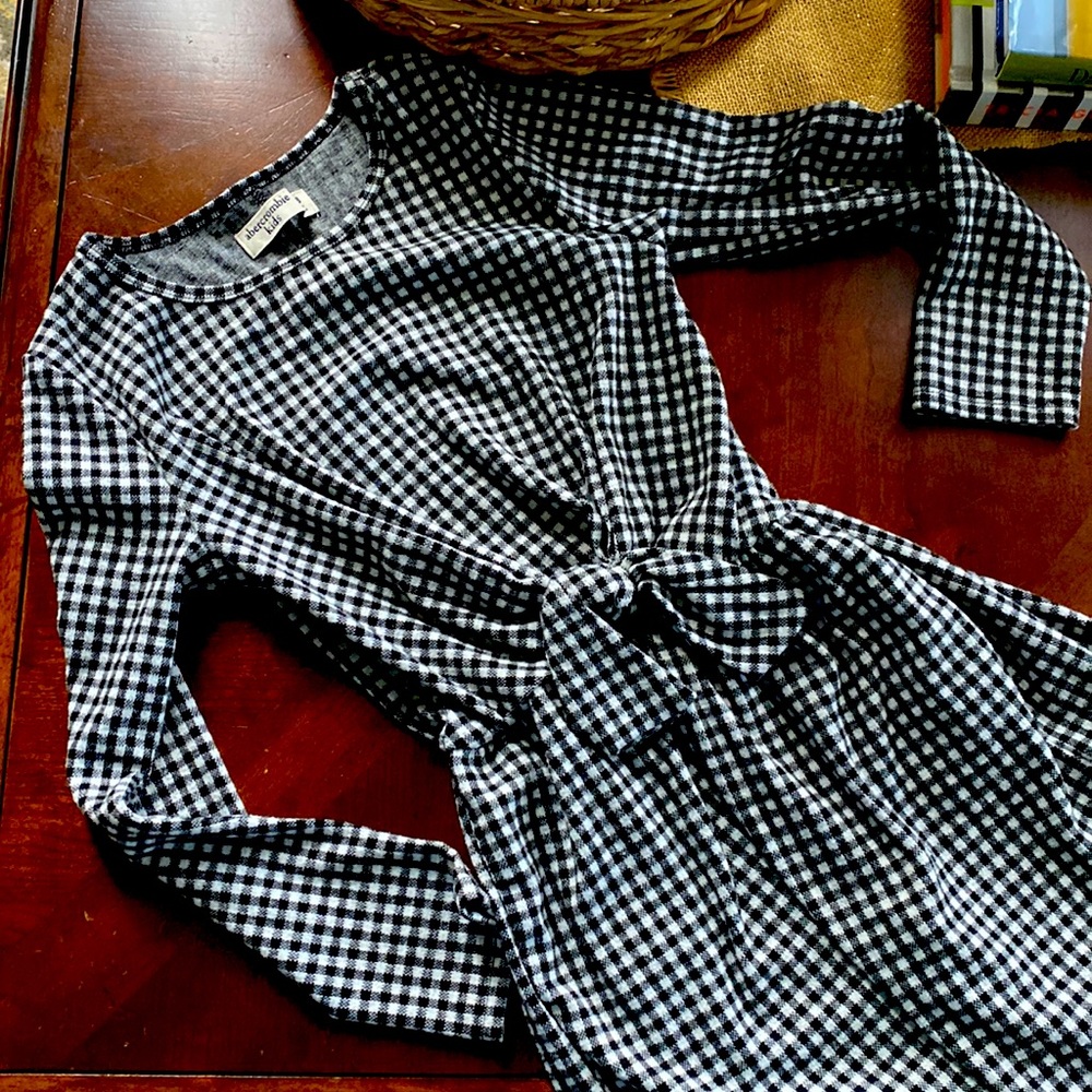 Abercrombie kids gingham 👗dress